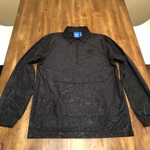 ADIDAS ORIGINALS OB COACH HALF ZIP JACKET BLACK